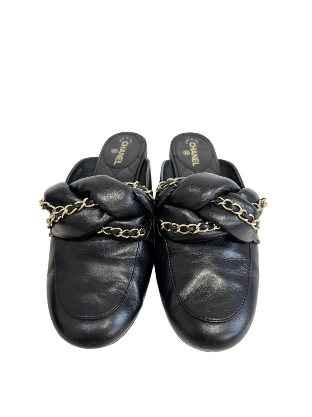 Chanel Quilted Chain Sandals Leather Shoes